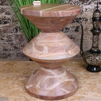 Ujha Totem Side Table Acacia Wood