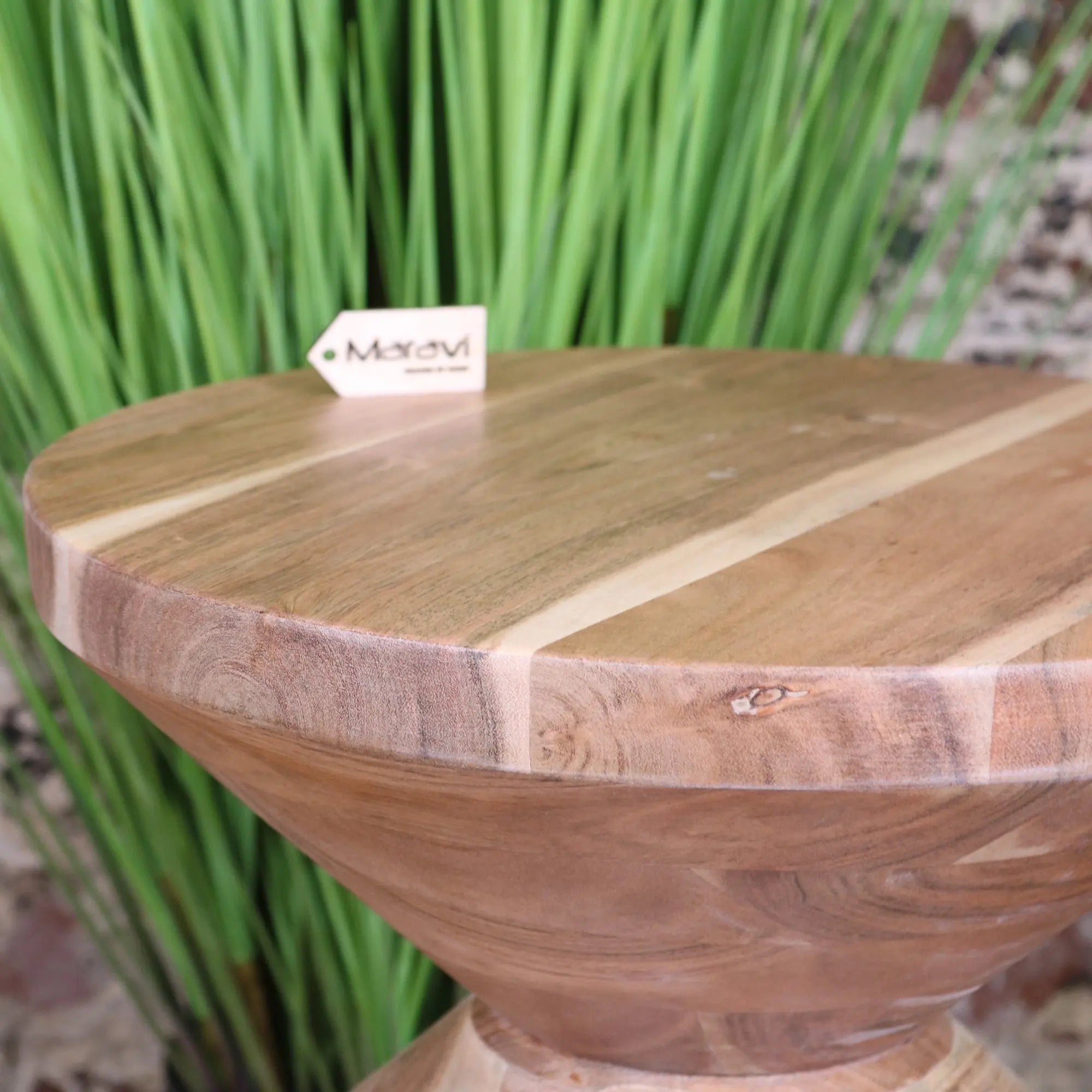 Ujha Totem Side Table Acacia Wood