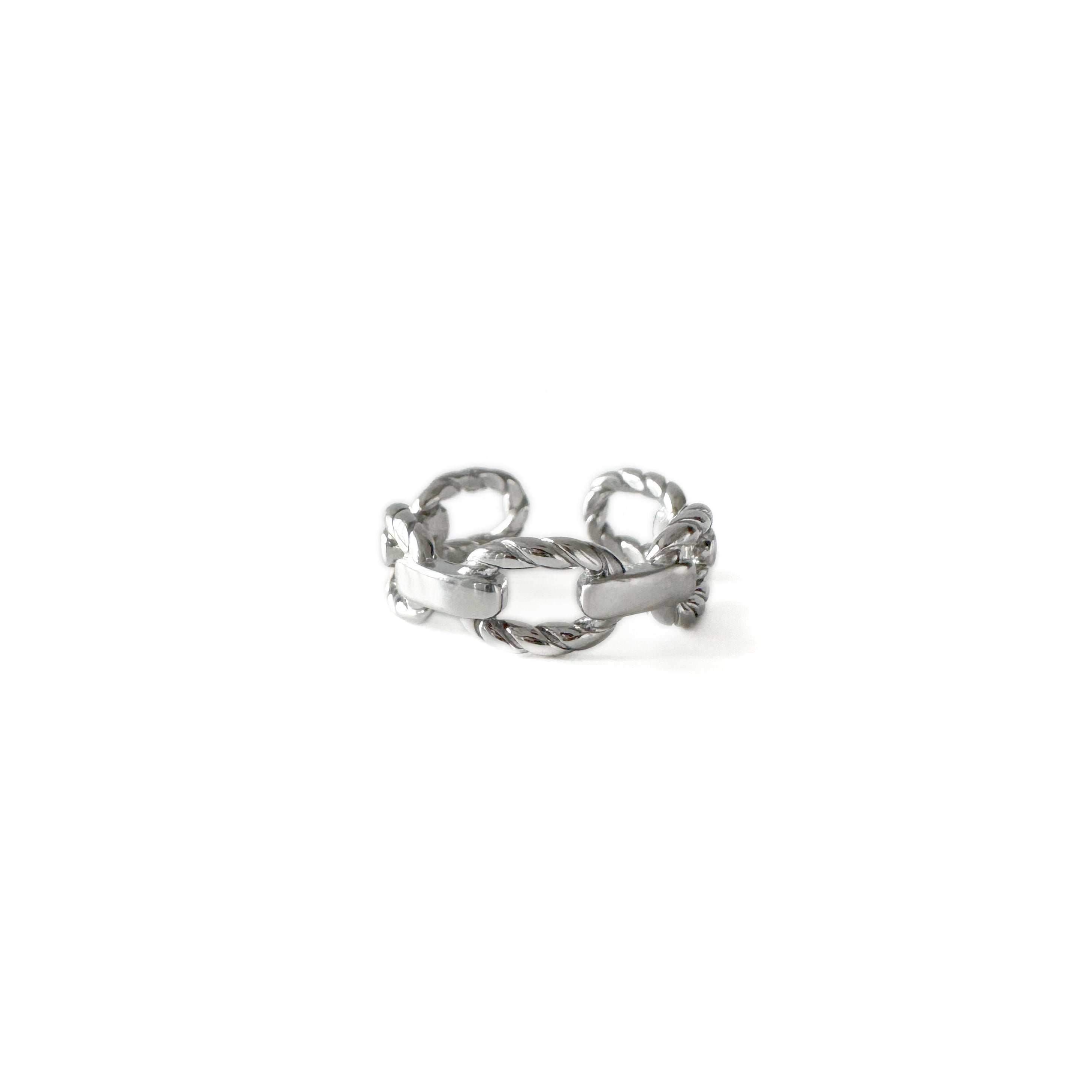 Delta Silver Contemporary Chain Link Ring