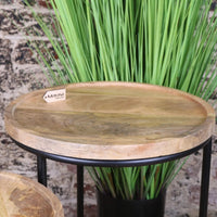 Juna Round Set of 3 Tables Mango Wood