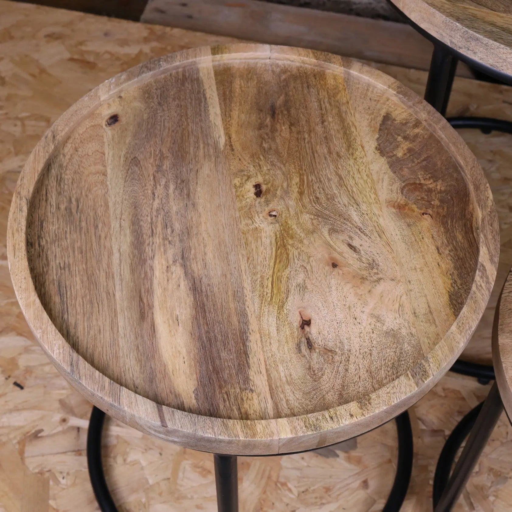 Juna Round Set of 3 Tables Mango Wood