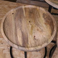Juna Round Set of 3 Tables Mango Wood