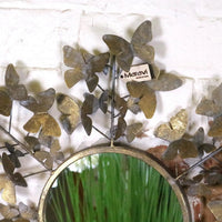 Eklora Butterfly Wall Mirror with Gold Surround - 52cm Decorative Accent