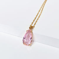 Carina Pink Teardrop Pendant Necklace