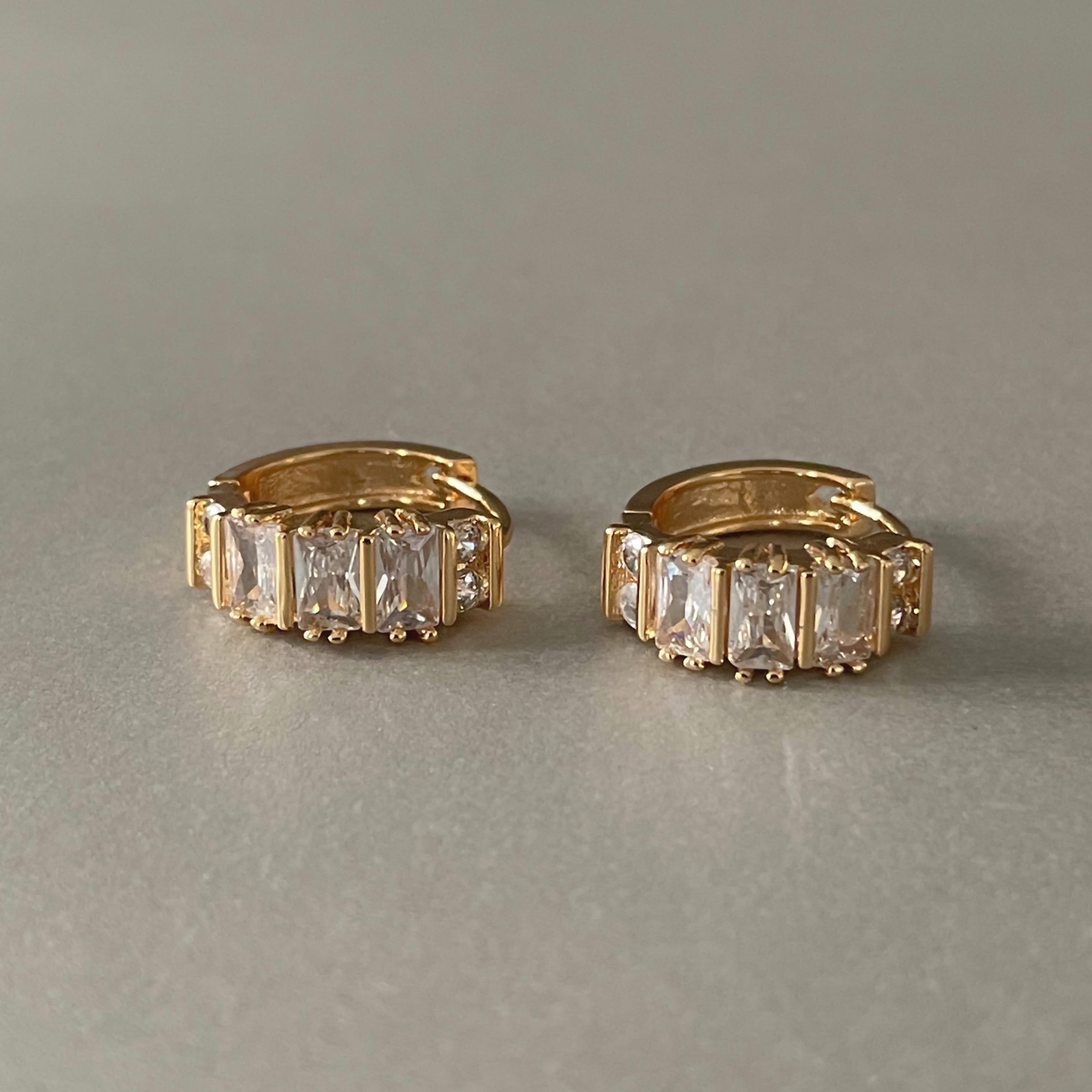 Sarai Jewelled Mini Hoop Earrings