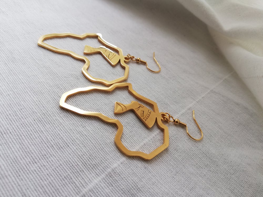 Queen Nefertiti Africa Earrings- Gold/Silver