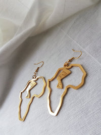 Queen Nefertiti Africa Earrings- Gold/Silver