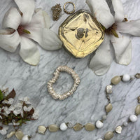 Champagne Silk Scrunchie - Skinny