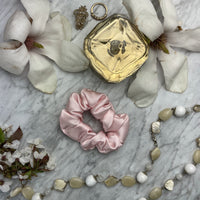 Pink Silk Scrunchie - Regular