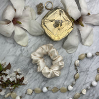 Champagne Silk Scrunchie - Regular