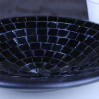 Salola Black Glass Mosaic Bowl - Handcrafted Elegance for Your Home