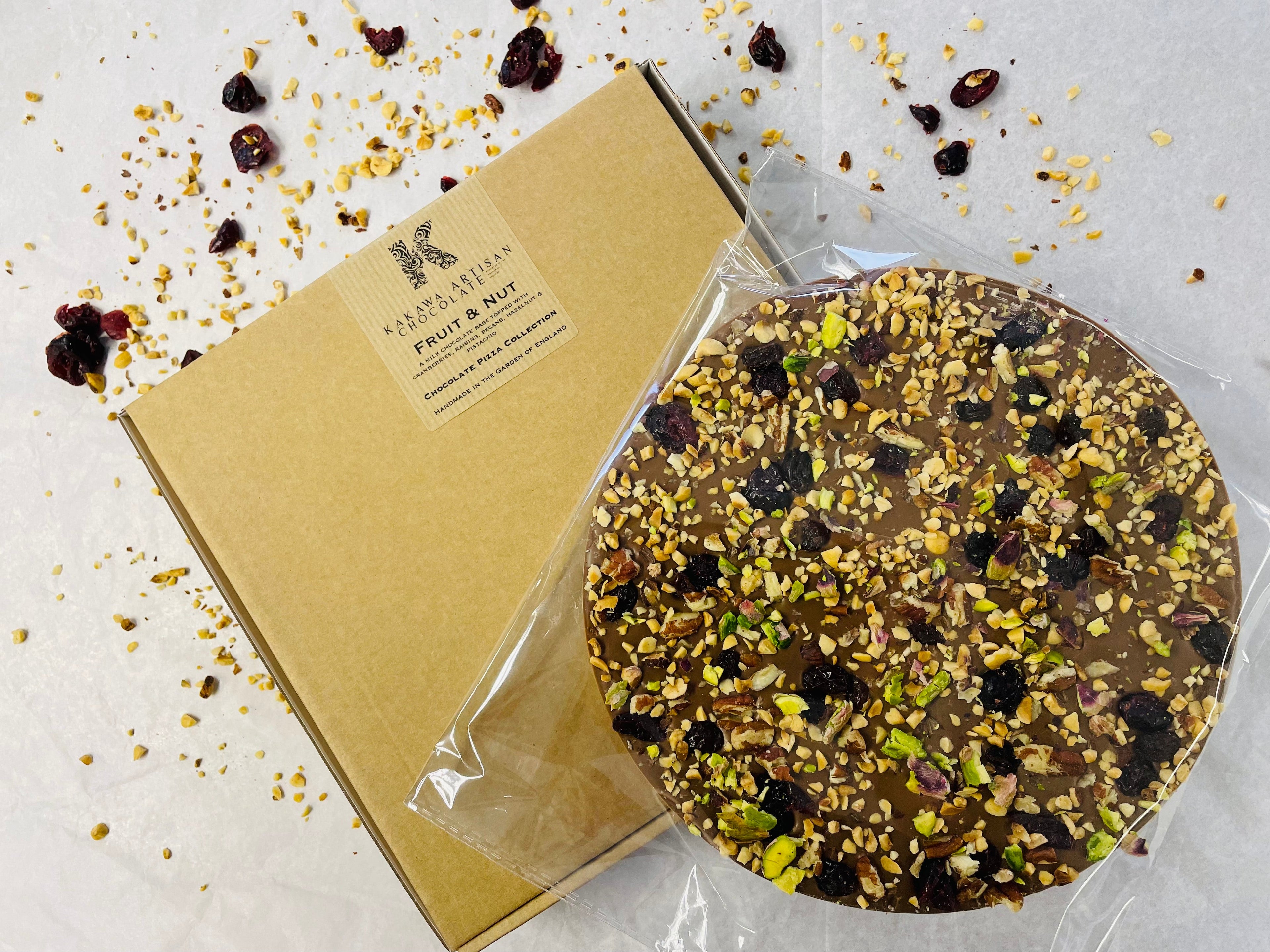 Fruit & Nut Milk Chocolate Pizza