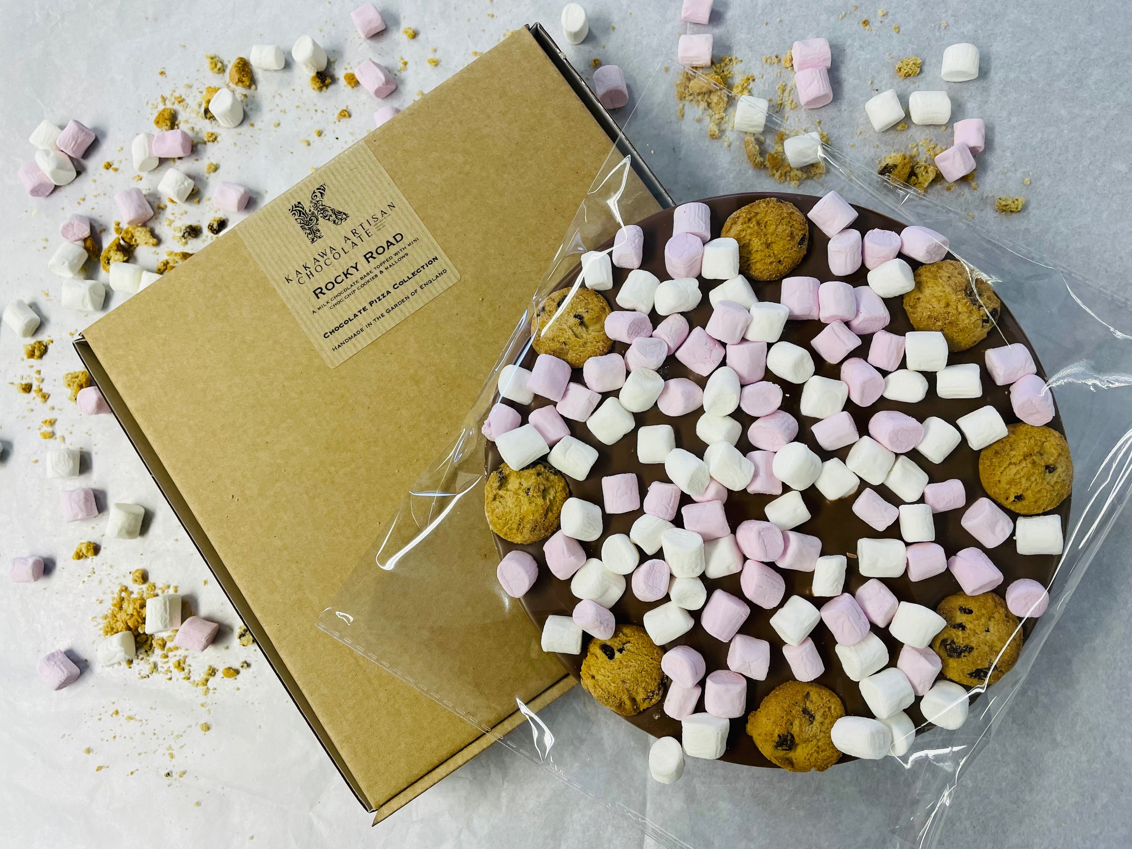 Rocky Road Milk Chocolate Pizza