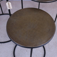 Karari Gold Metal Round Nest of Tables