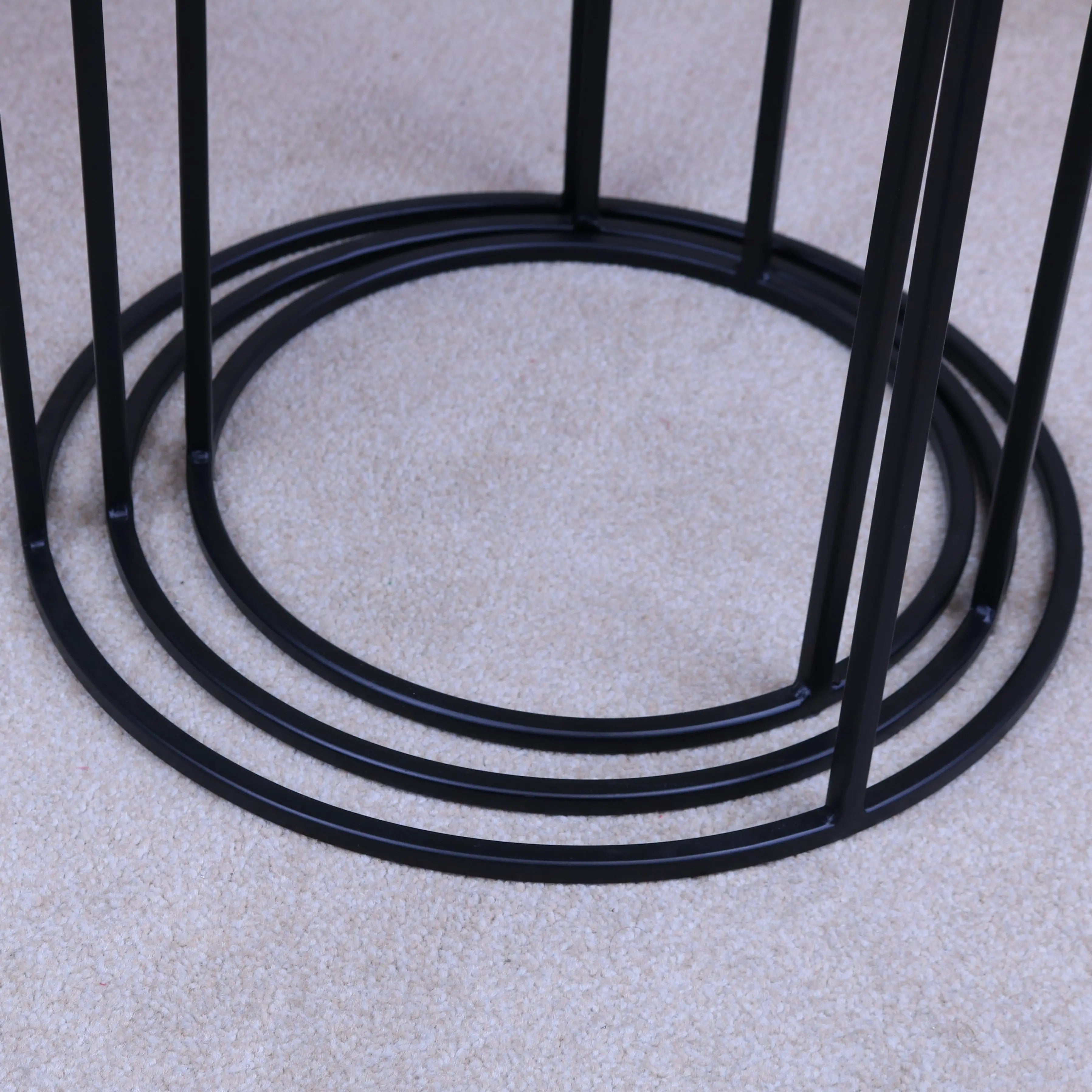 Karari Gold Metal Round Nest of Tables