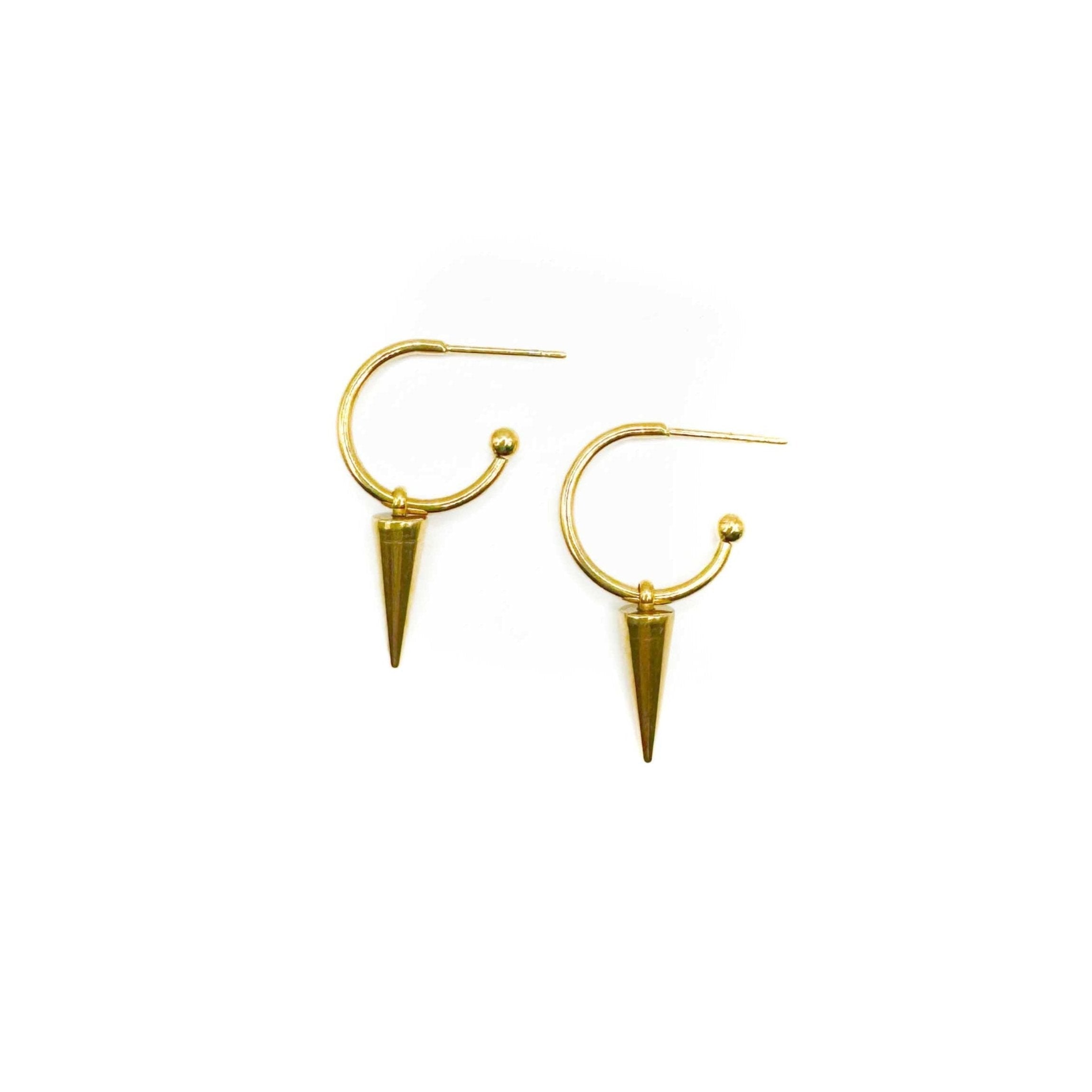 Sydney Gold Spike Hoop Earrings