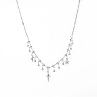 Taalia Silver Celestial Charm Necklace