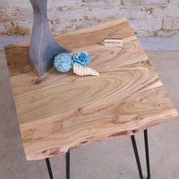 Kalan Live Edge Acacia Wood Side Table