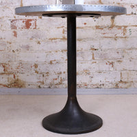 Hatra Industrial Style Round Side Table - Rustic Charm Meets Modern Design
