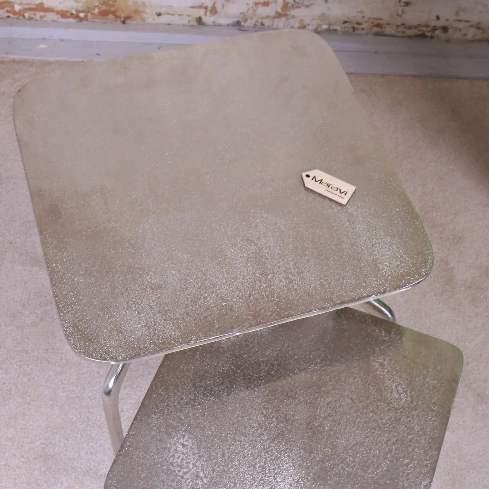 Sabna Set of 2 Metal Square Side Tables