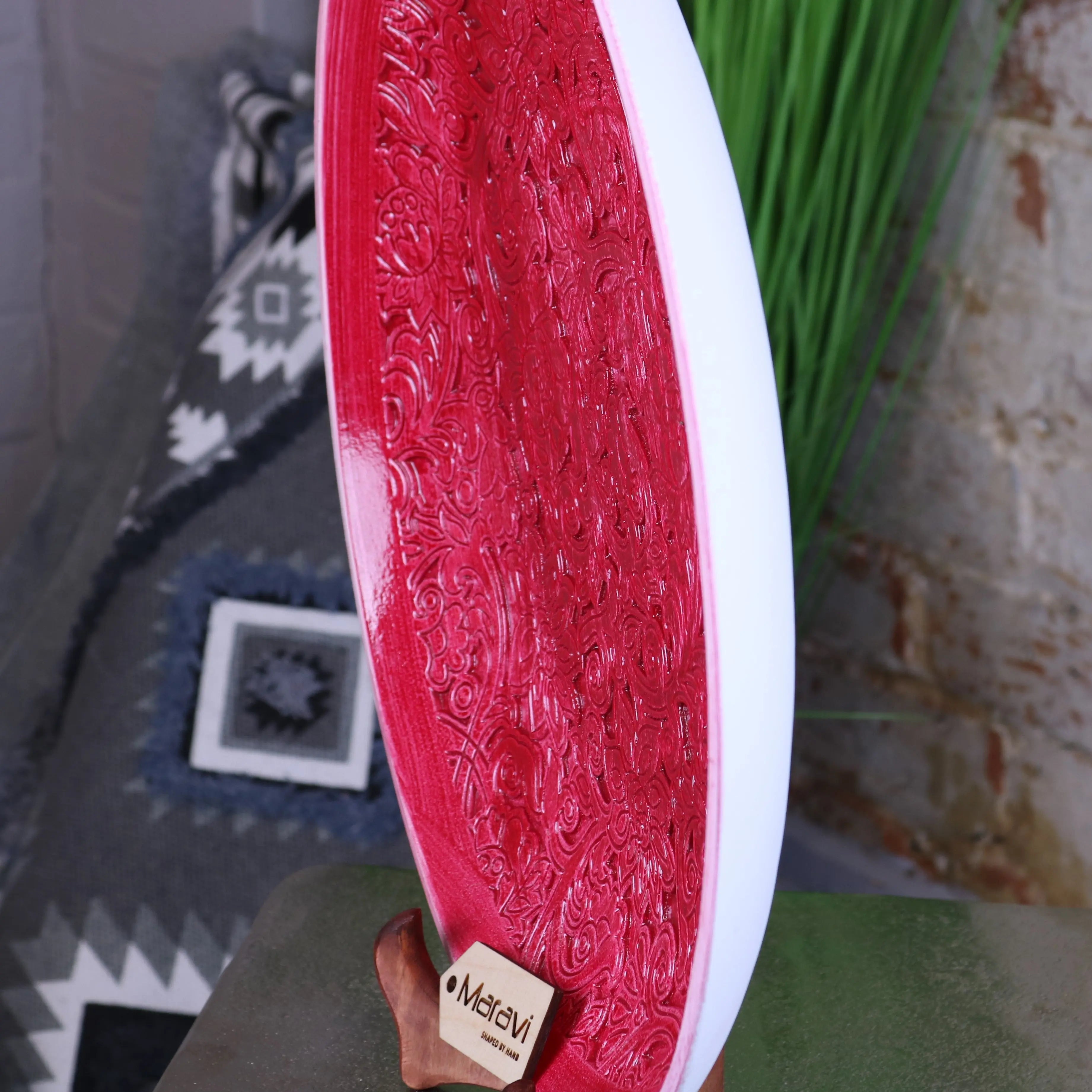 Paluru Fuchsia Pink Decorative Bowl - Artistic Centrepiece for Your Home