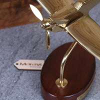 Brass Spitfire Model with Inspirational Churchill Quote Plaque