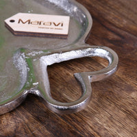 Punji Luxury Heart Handle Serving Trays Set - Stylish Aluminium Decor & Functionality