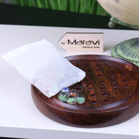 Jajur Handcrafted Sheesham Wood Solitaire Game with Elegant Glass Marbles