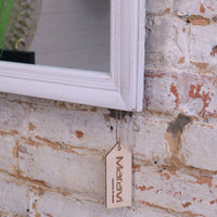 Panna Rustic Window Style Mirror in White Frame - Vintage Charm for Your Home