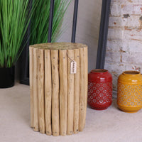 Kini Natural Log Side Table