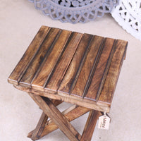 Vaitin Wooden Folding Stool
