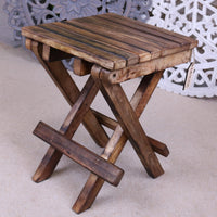 Vaitin Wooden Folding Stool
