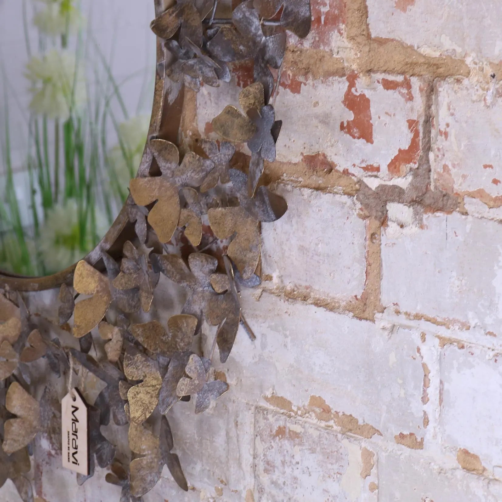 Eklora Gold Surround Butterfly Wall Mirror 82cm