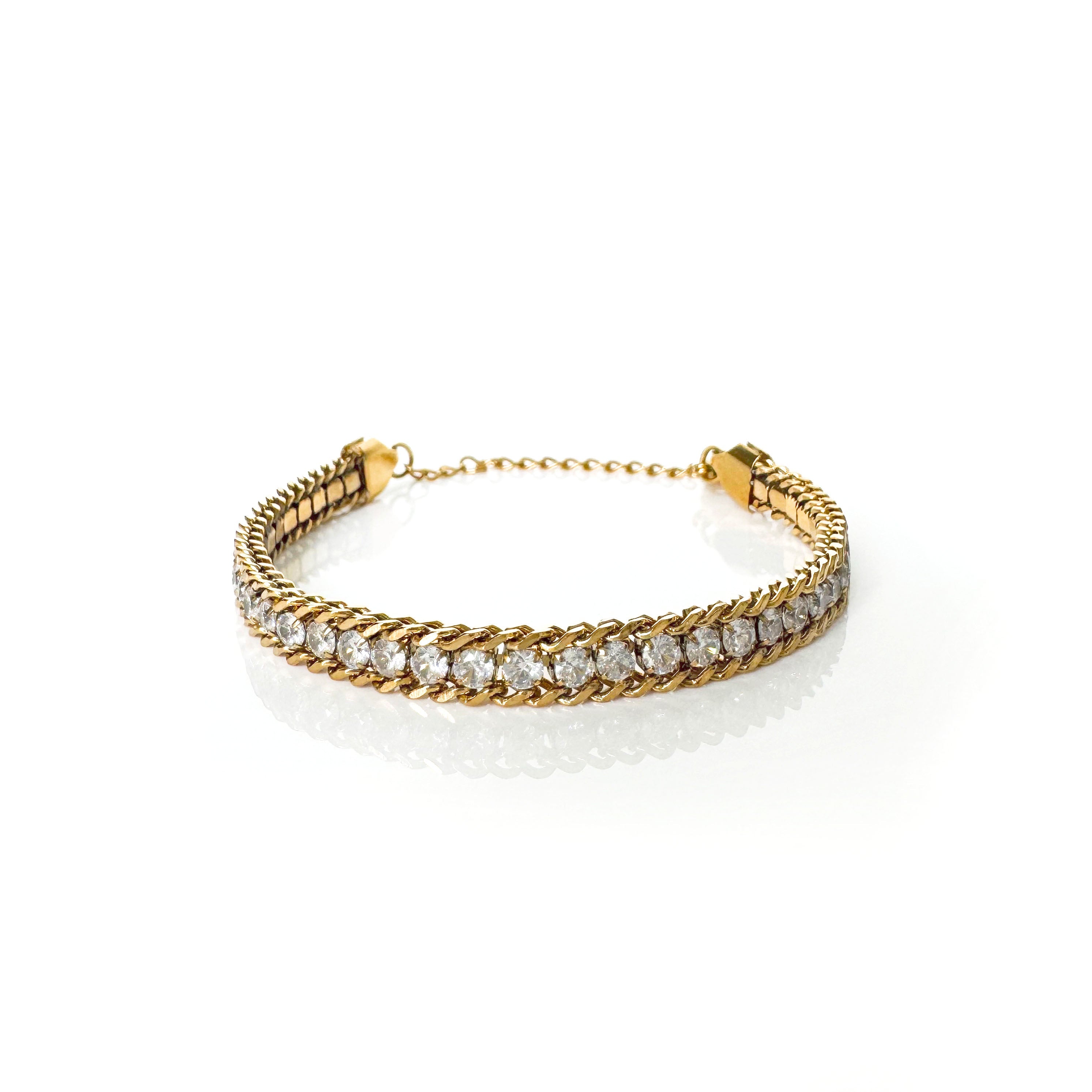 Eleia 18k Gold Plated Jewelled Bracelet