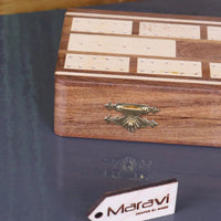 Deori Sheesham Wood Portable Cribbage Set with Presentation Box