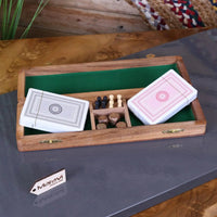 Deori Sheesham Wood Portable Cribbage Set with Presentation Box