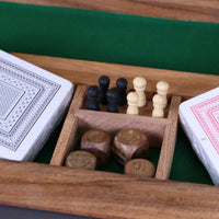 Deori Sheesham Wood Portable Cribbage Set with Presentation Box