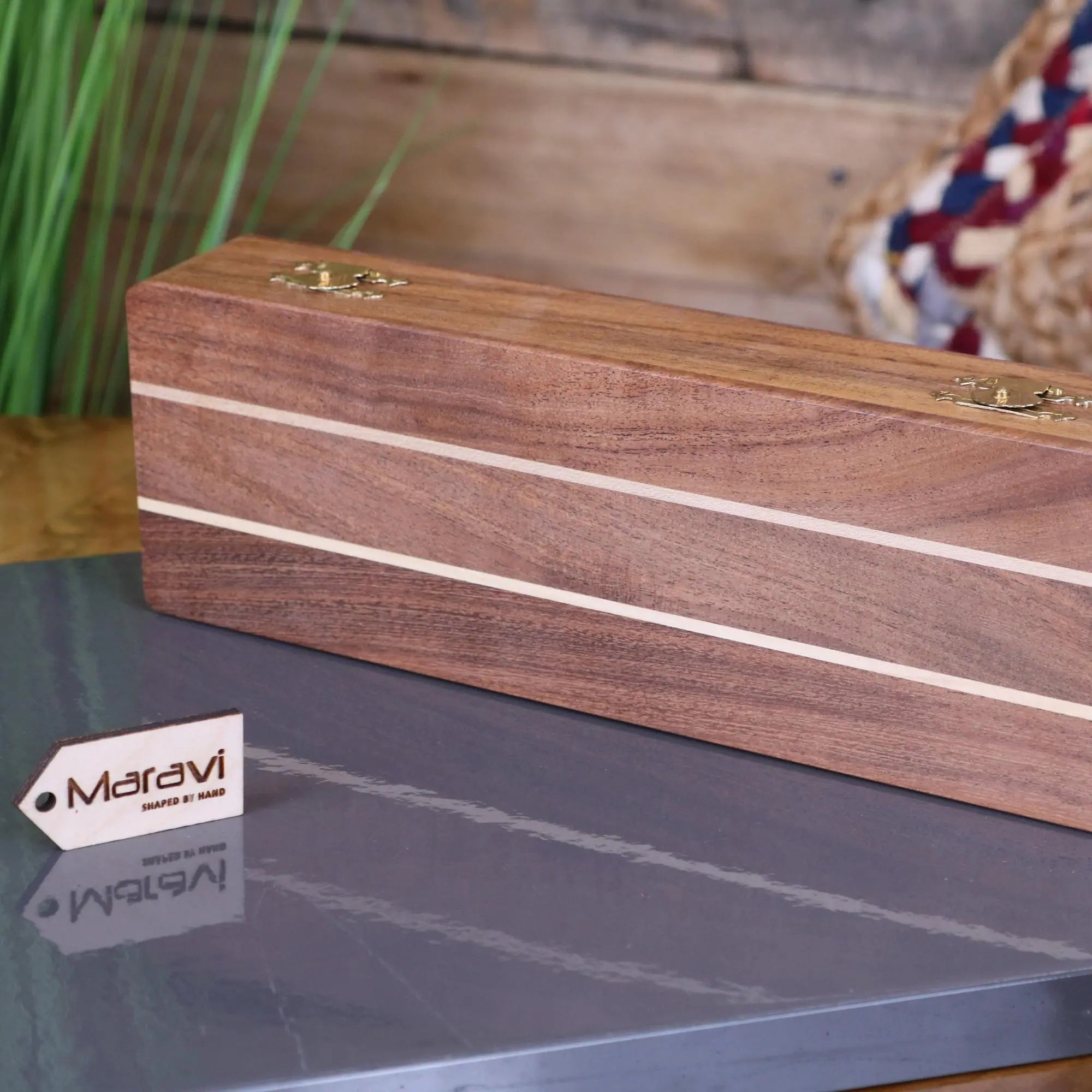 Deori Sheesham Wood Portable Cribbage Set with Presentation Box