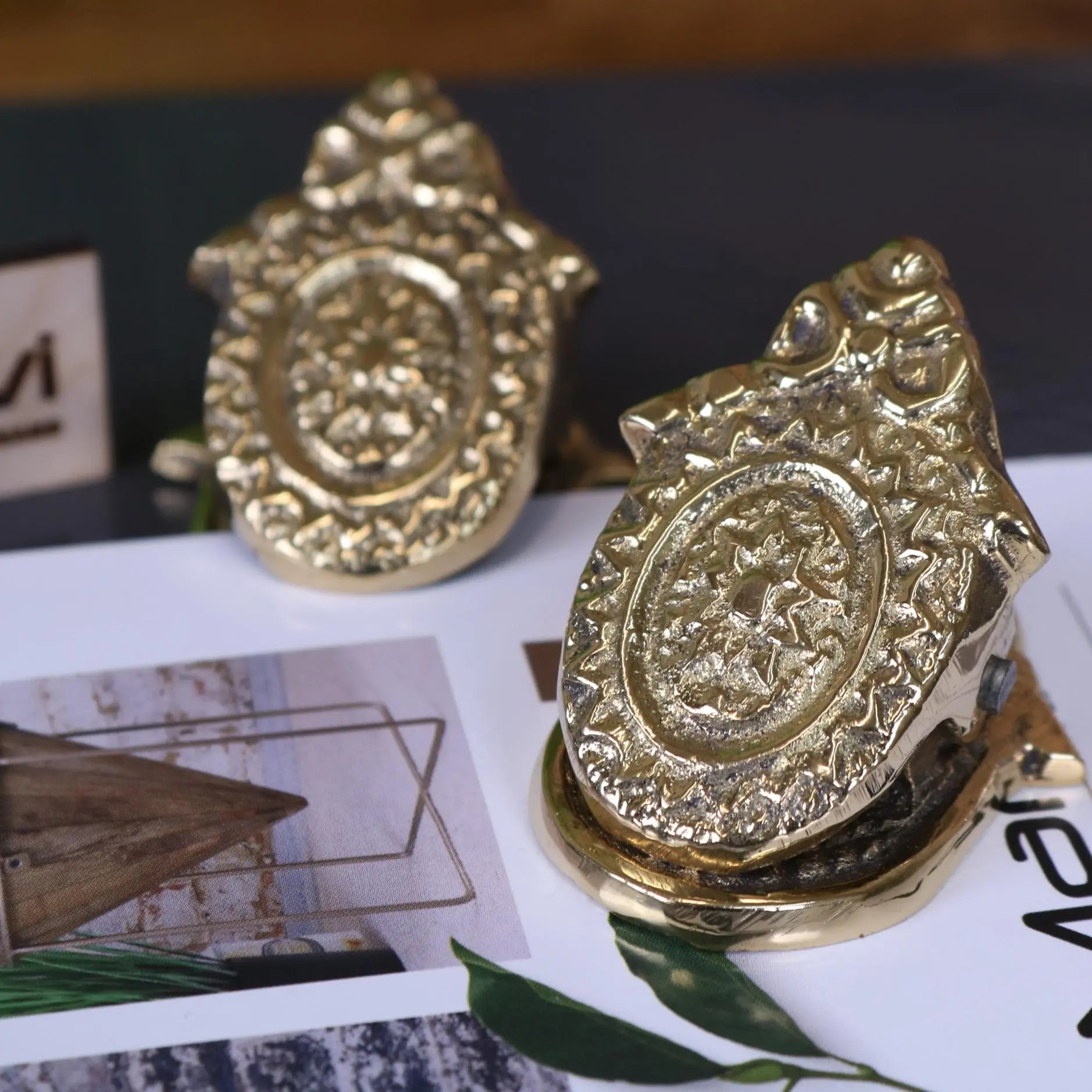 Opulent Georgian Design Paper Clip Duo - Luxury Office Accessories