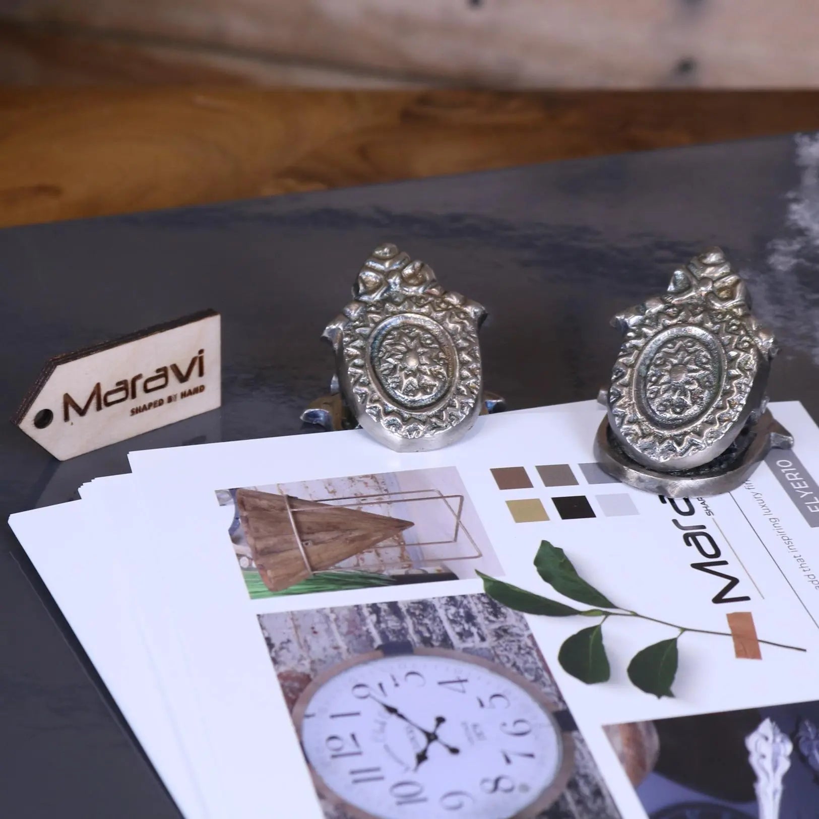 Opulent Georgian Design Paper Clip Duo - Luxury Office Accessories