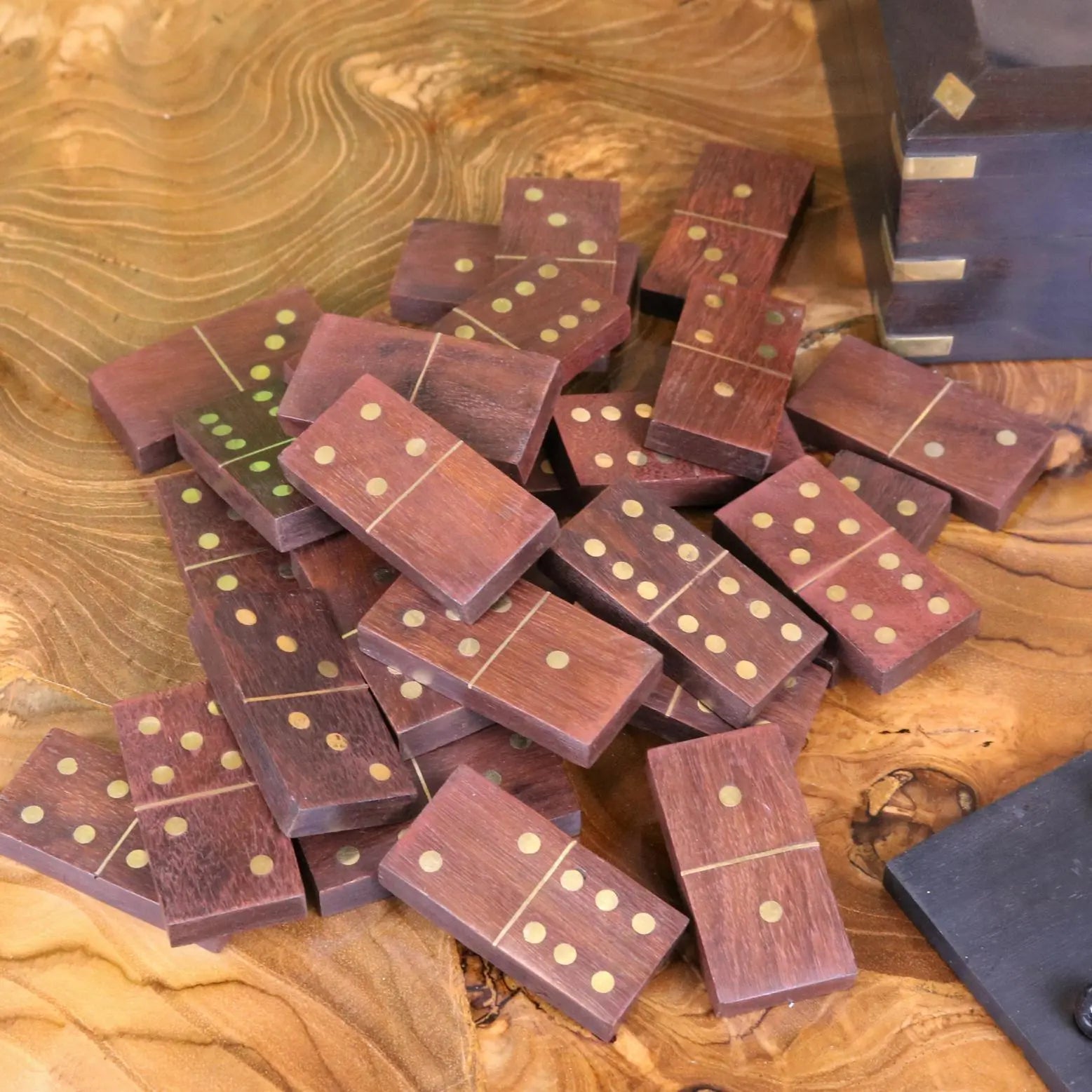 Tarera Sheesham Wood 5in1 Game Compendium Antique Finish