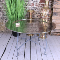 Jadida 80cm Moroccan Tray Table - Stunning Round Side Table for Home and Garden