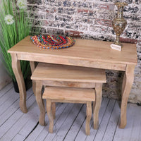 Golpur Solid Mango Wood Console Table Set of 3