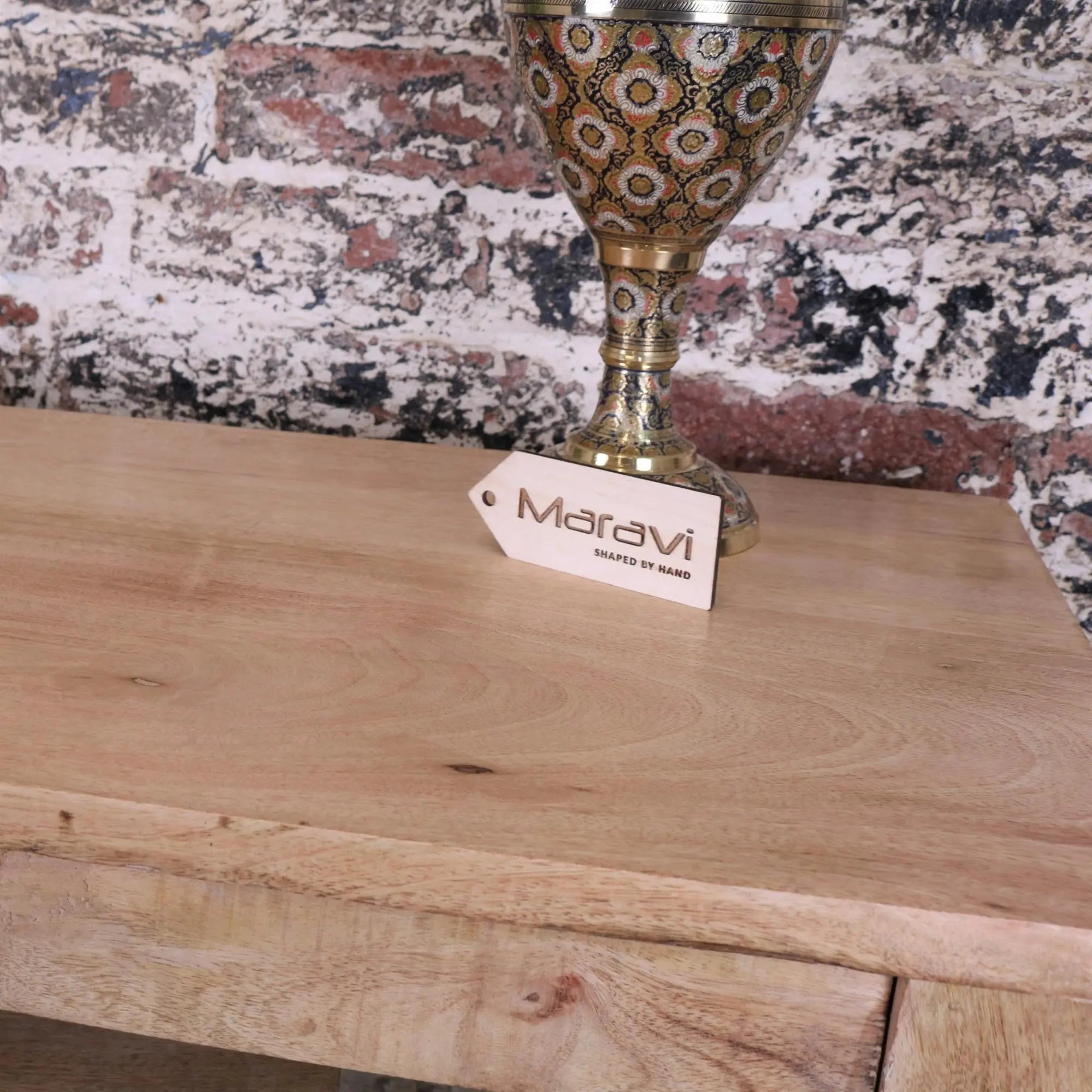 Golpur Solid Mango Wood Console Table Set of 3