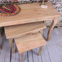 Golpur Solid Mango Wood Console Table Set of 3