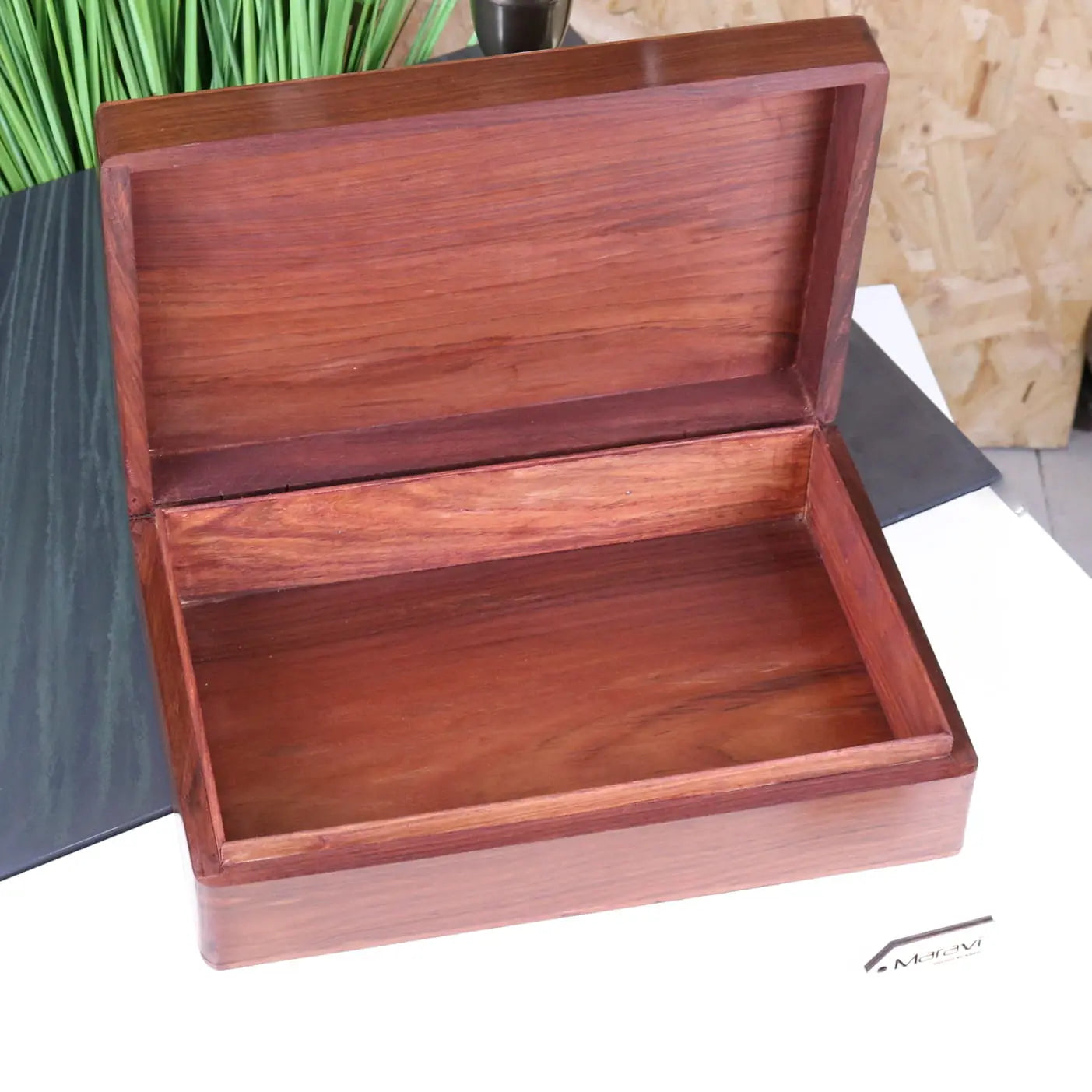 Chamring Large Hand Carved Wooden Box