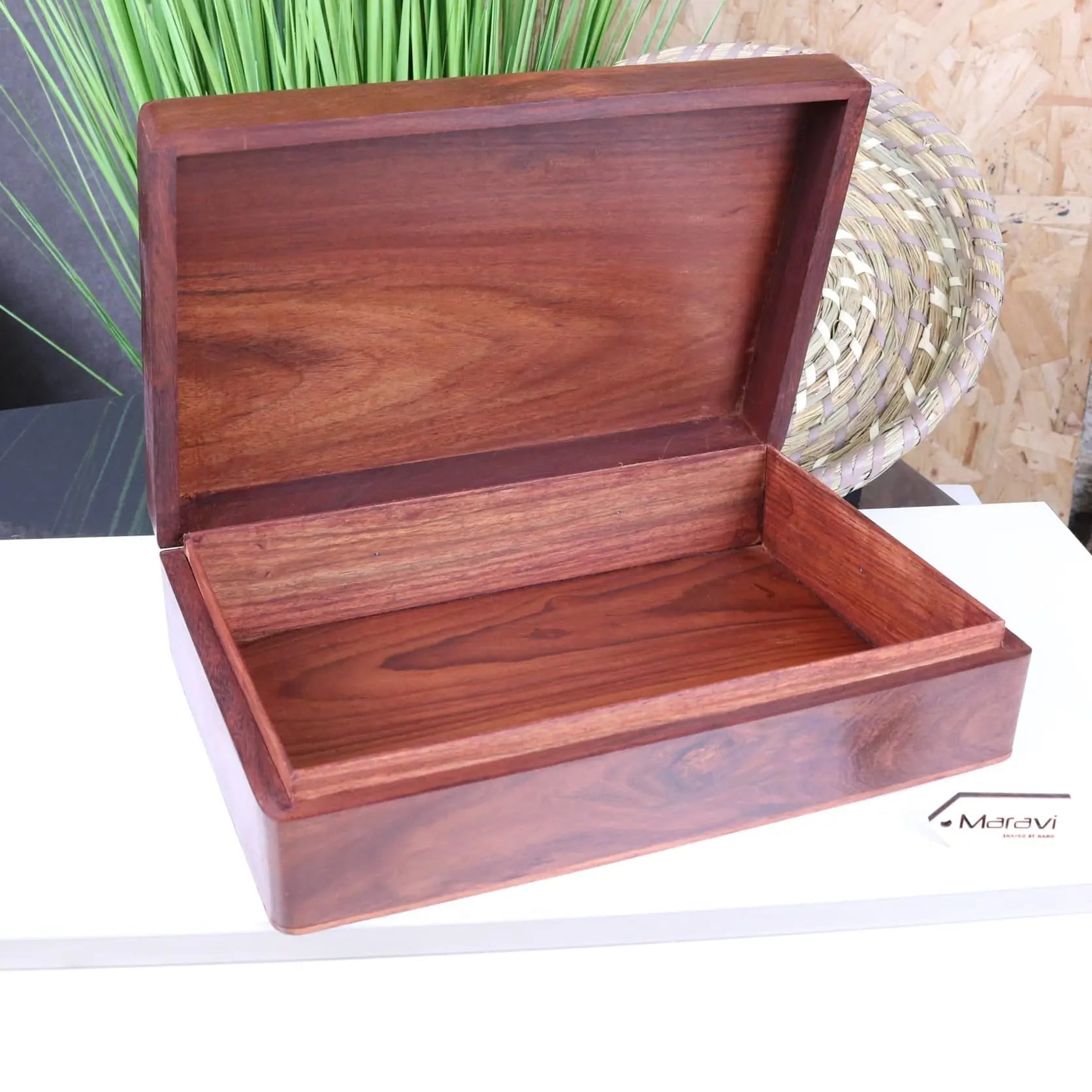 Sateek Large Hand Carved Wooden Box