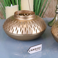 Mohra Set of 2 Elegant Gold Candle Lanterns for Ambient Décor