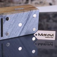 Osian Marble Lid Luxury Dominoes Set