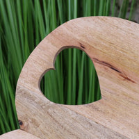 Dili Heart-Shaped Mango Wood Chopping Board 40cm